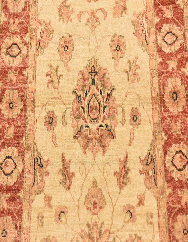 Detail image of  2' 7 x 9' 6  Hand Knotted Peshawar Ziegler Runner Rug