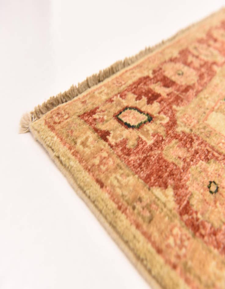 Detail image of  2' 7 x 9' 6  Hand Knotted Peshawar Ziegler Runner Rug