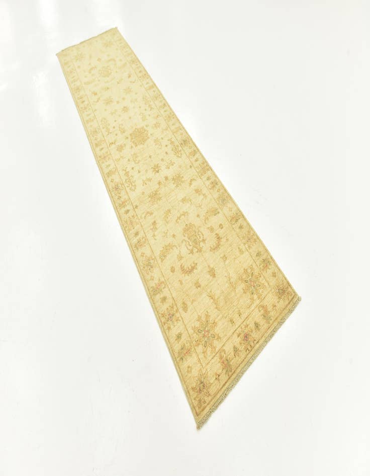 Detail image of  2' 8 x 9' 10  Hand Knotted Peshawar Ziegler Wool Runner Rug