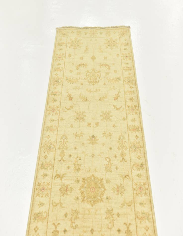 Detail image of  2' 8 x 9' 10  Hand Knotted Peshawar Ziegler Wool Runner Rug