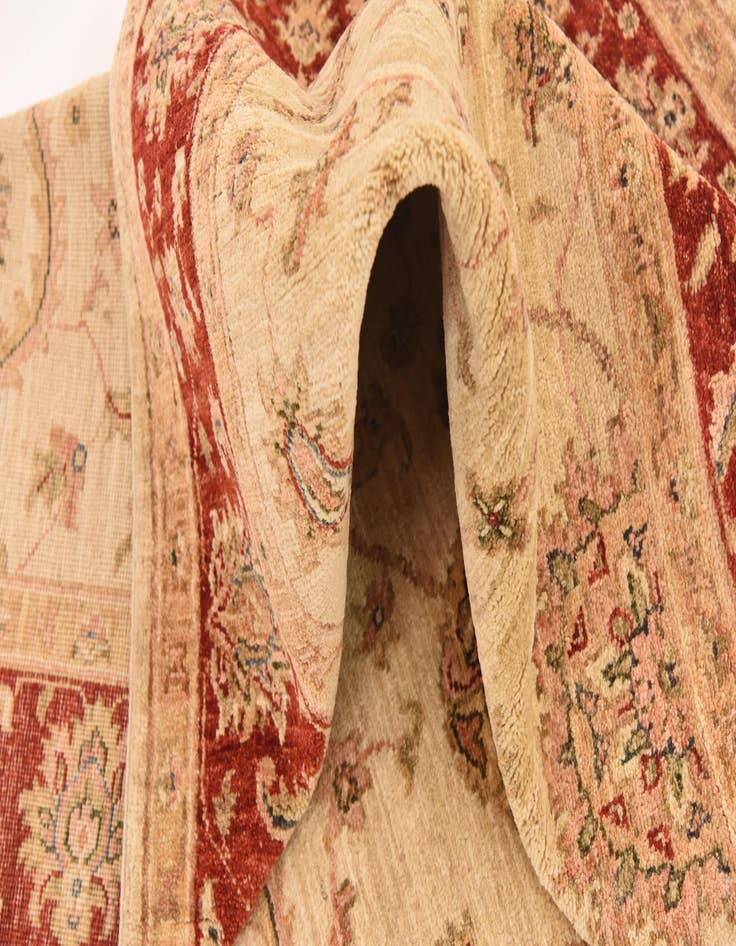 Detail image of  4' 10 x 14' 9  Hand Knotted Peshawar Ziegler Runner Rug