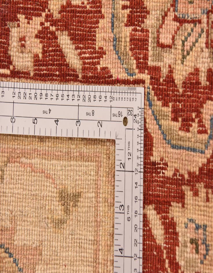 Detail image of  4' 10 x 14' 9  Hand Knotted Peshawar Ziegler Runner Rug