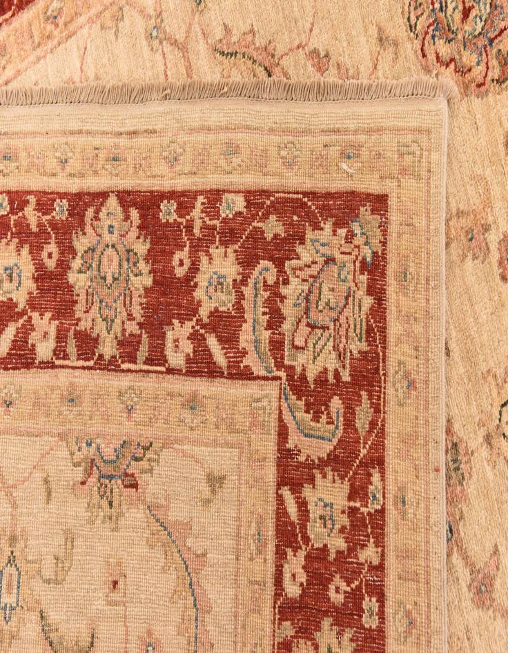 Detail image of  4' 10 x 14' 9  Hand Knotted Peshawar Ziegler Runner Rug