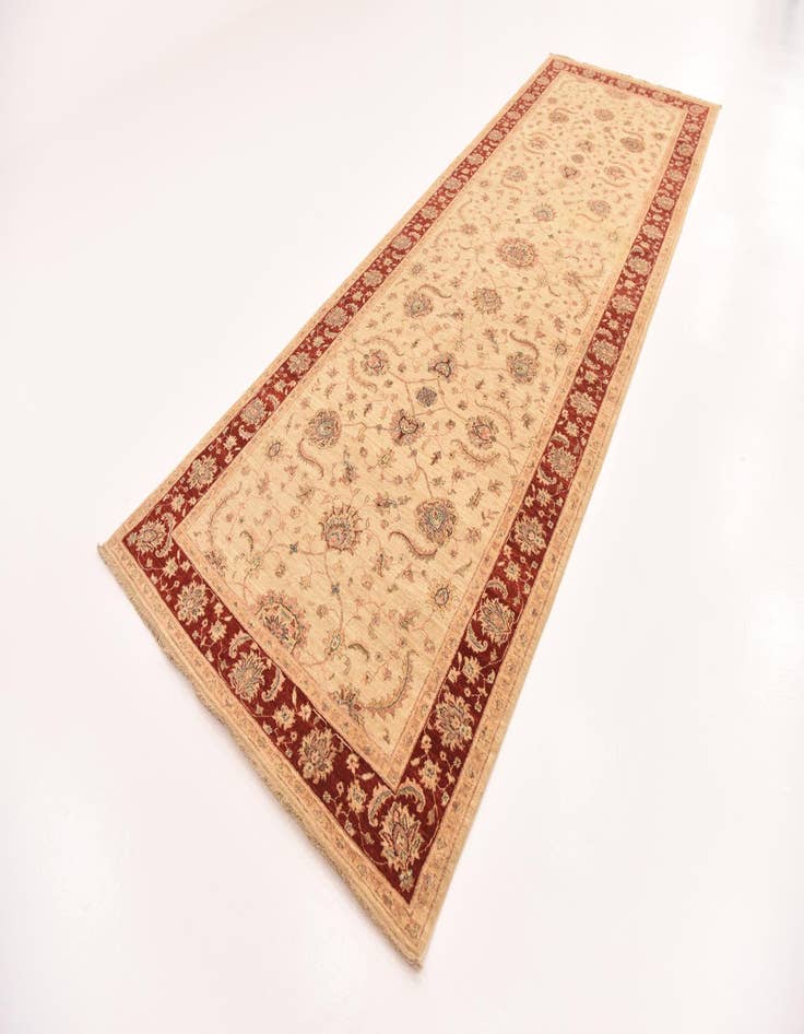 Detail image of  4' 10 x 14' 9  Hand Knotted Peshawar Ziegler Runner Rug