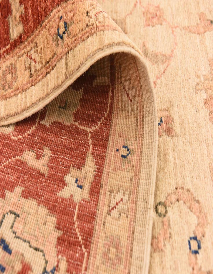 Detail image of  5' 6 x 19' 8  Hand Knotted Peshawar Ziegler Runner Rug