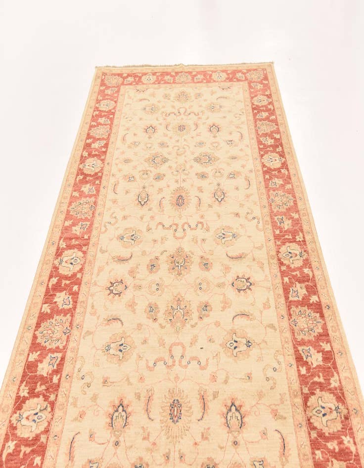 Detail image of  5' 6 x 19' 8  Hand Knotted Peshawar Ziegler Runner Rug