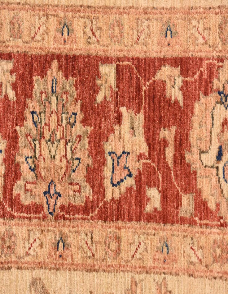 Detail image of  5' 6 x 19' 8  Hand Knotted Peshawar Ziegler Runner Rug