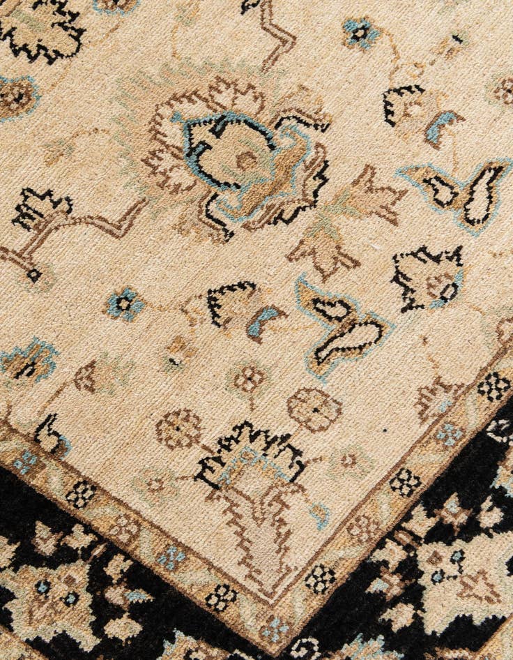 Detail image of  3' 3 x 17' 1  Hand Knotted Peshawar Ziegler Runner Rug