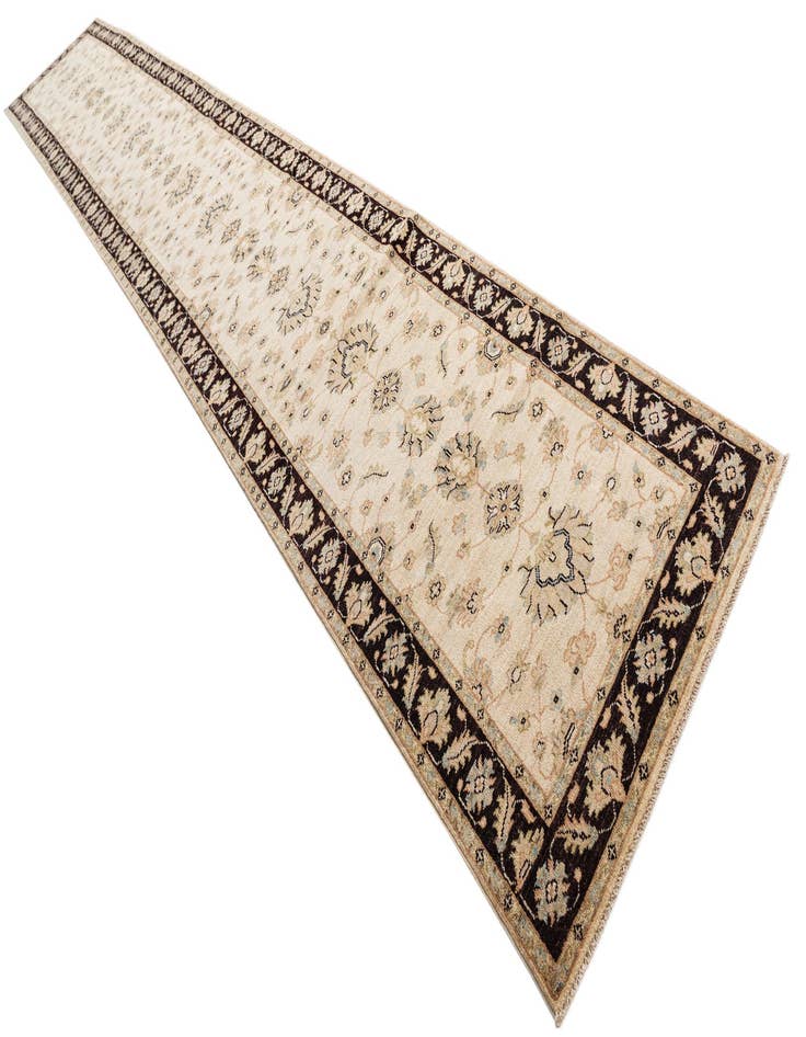 Detail image of  3' x 19' 4  Hand Knotted Peshawar Ziegler Runner Rug