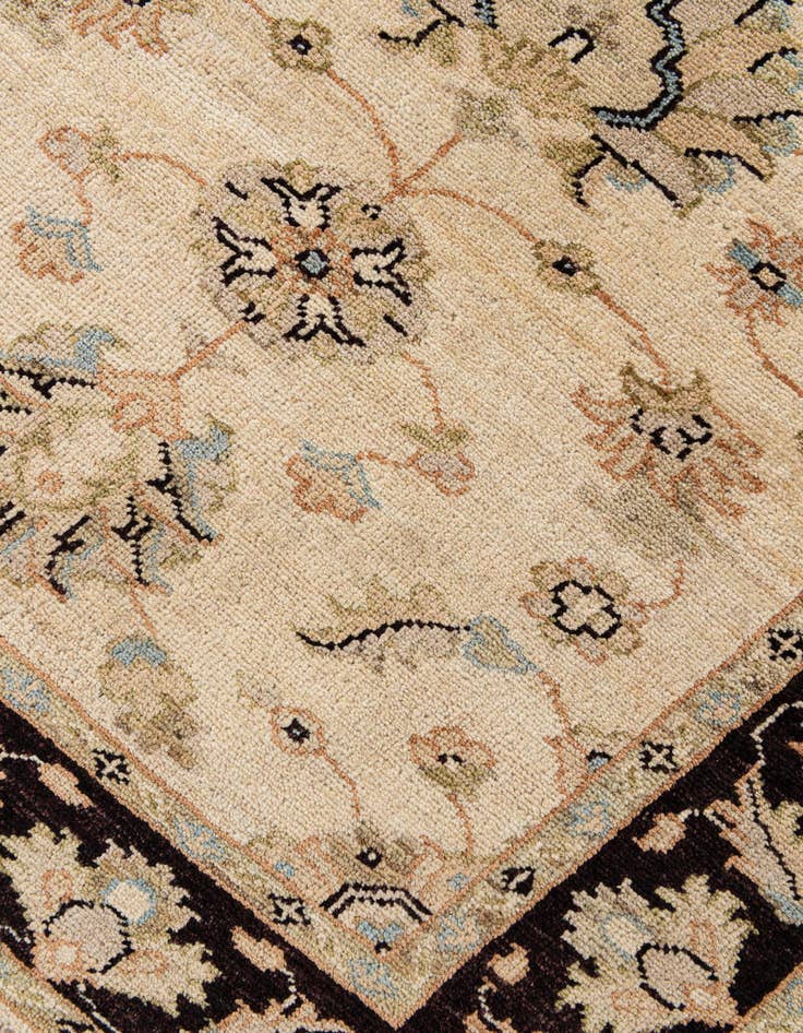 Detail image of  3' x 19' 4  Hand Knotted Peshawar Ziegler Runner Rug