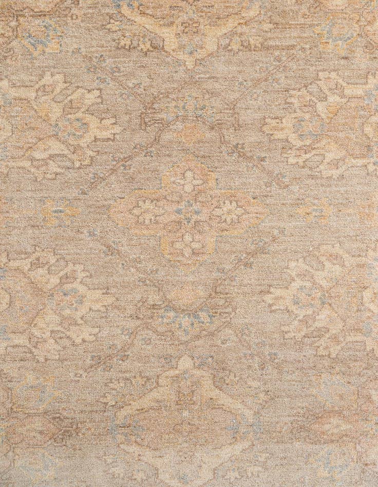 Detail image of  4' 1 x 19'  Hand Knotted Peshawar Ziegler Runner Rug
