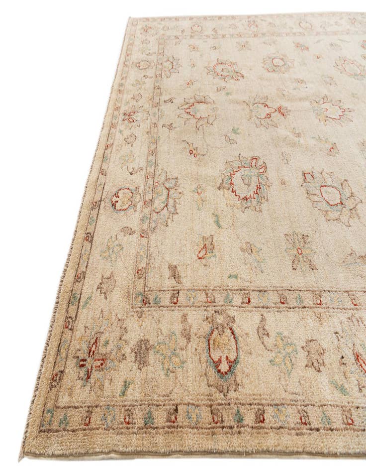 Detail image of  5' x 19'  Hand Knotted Peshawar Ziegler Runner Rug