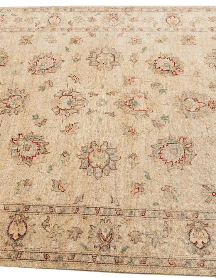 Detail image of  5' x 19'  Hand Knotted Peshawar Ziegler Runner Rug
