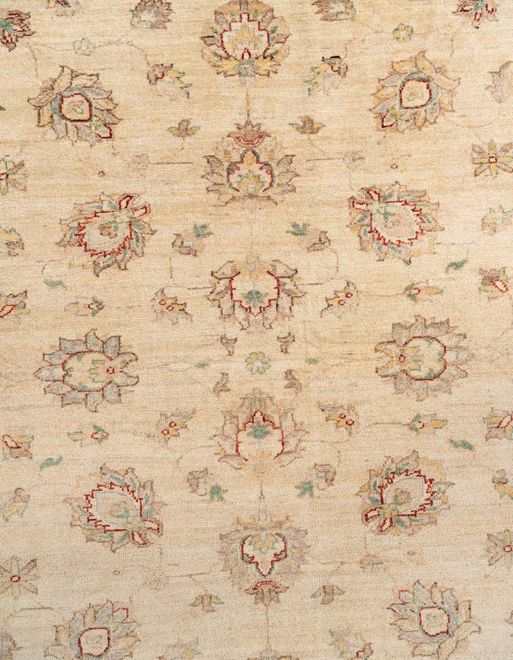 Detail image of  5' x 19'  Hand Knotted Peshawar Ziegler Runner Rug