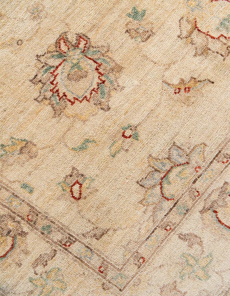 Detail image of  5' x 19'  Hand Knotted Peshawar Ziegler Runner Rug