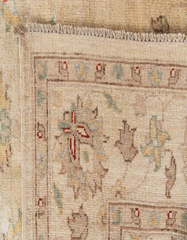 Detail image of  5' x 19'  Hand Knotted Peshawar Ziegler Runner Rug