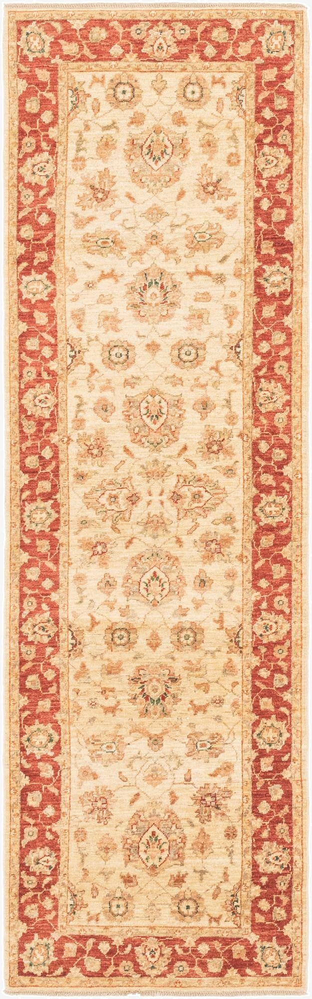  2' 9 x 9' 8  Hand Knotted Peshawar Ziegler Runner Rug