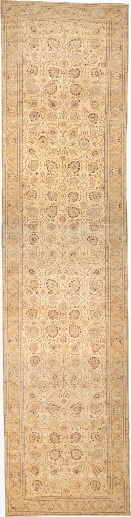 8' 3 x 32' 9  Hand Knotted Peshawar Ziegler Oriental Runner Rug