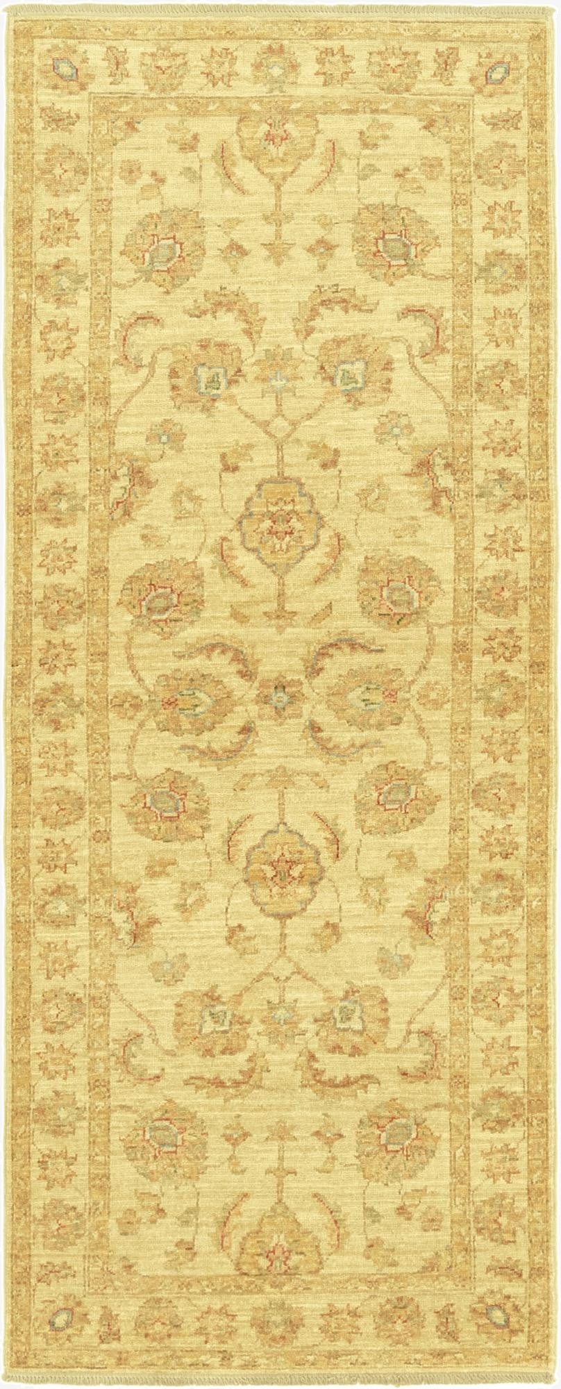  2' 7 x 6' 7  Hand Knotted Peshawar Ziegler Runner Rug