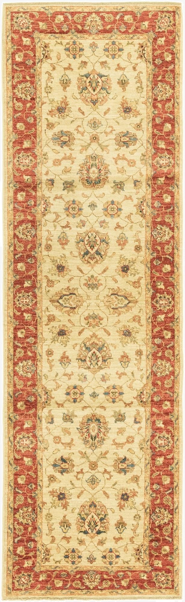 2' 9 x 9' 8  Hand Knotted Peshawar Ziegler Runner Rug