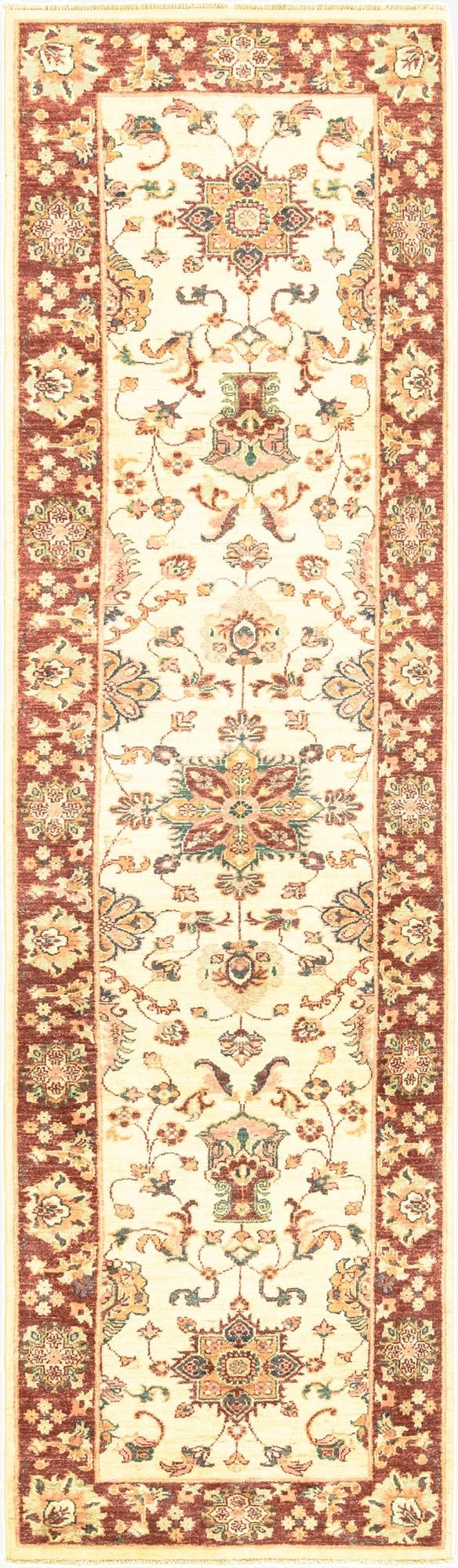  2' 7 x 9' 7  Hand Knotted Peshawar Ziegler Runner Rug