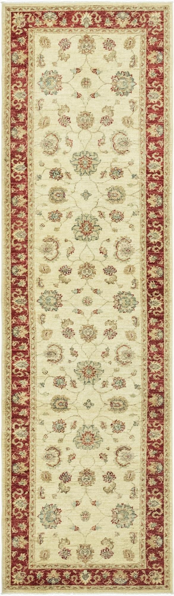  2' 6 x 9' 7  Hand Knotted Peshawar Ziegler Runner Rug