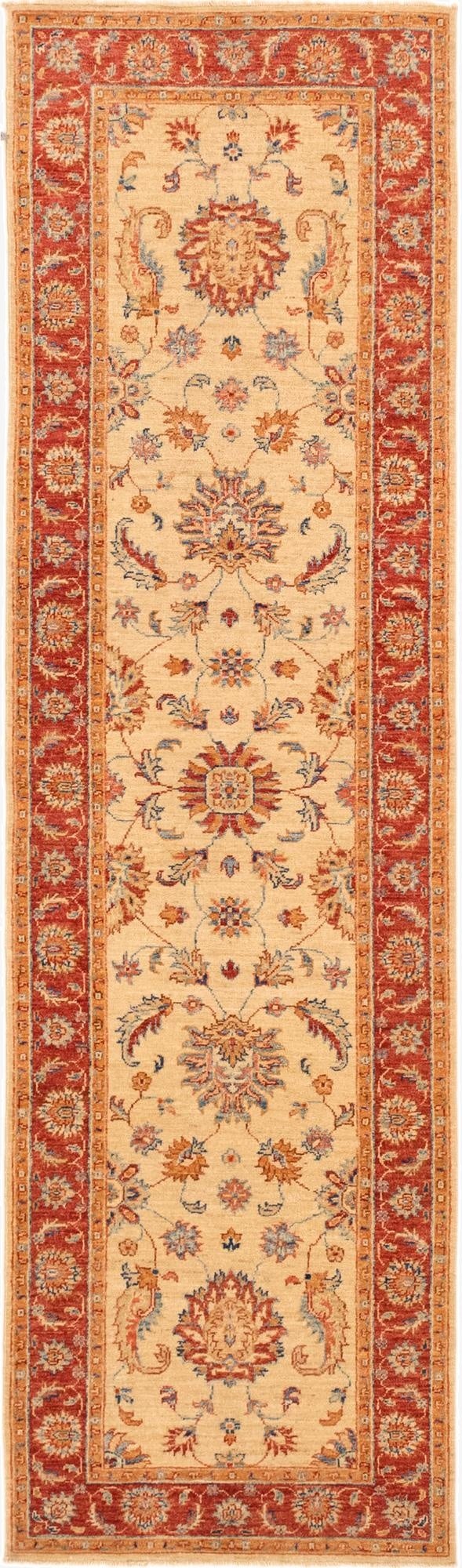  2' 6 x 8' 7  Hand Knotted Peshawar Ziegler Runner Rug