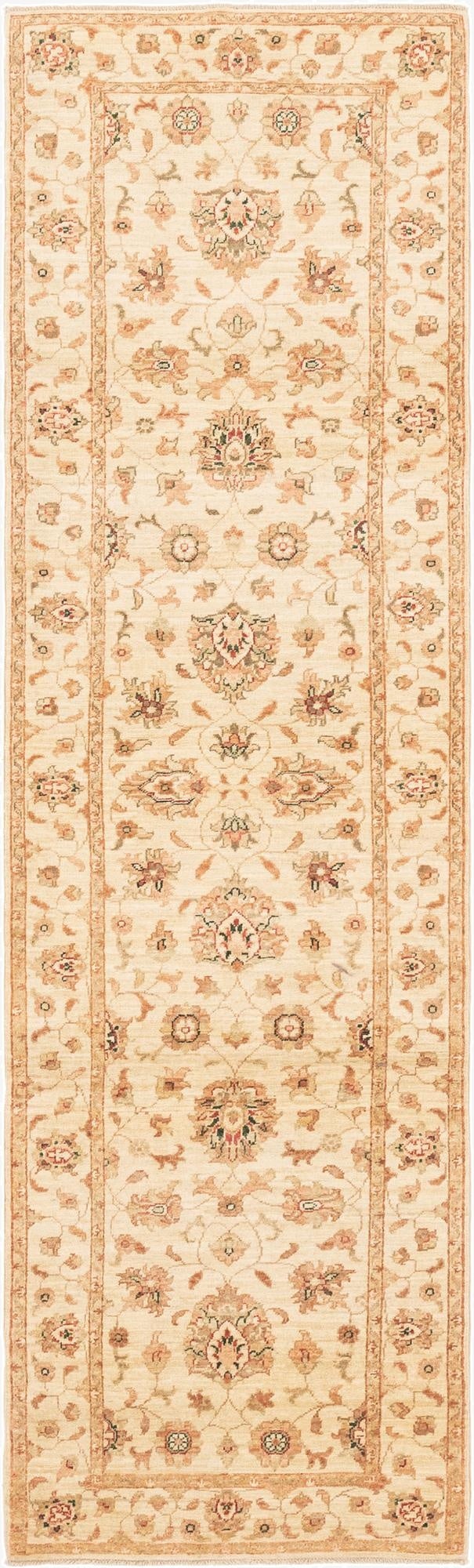  2' 10 x 9' 9  Hand Knotted Peshawar Ziegler Runner Rug