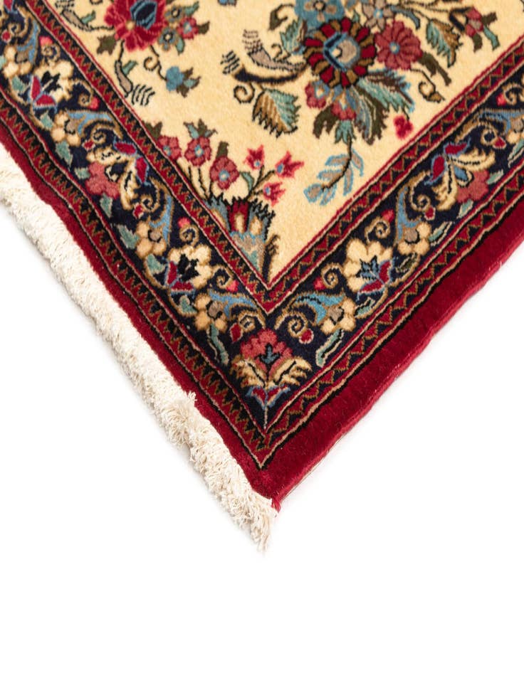 Detail image of  2' 7 x 6' 9  Hand Knotted Qom Persian Runner Rug