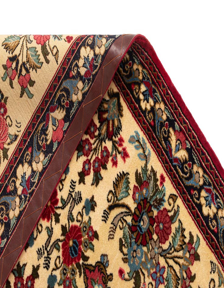 Detail image of  2' 7 x 6' 9  Hand Knotted Qom Persian Runner Rug