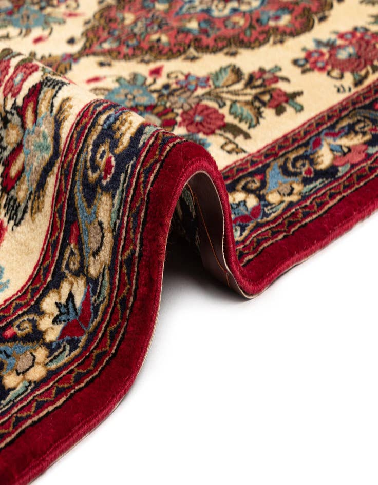 Detail image of  2' 7 x 6' 9  Hand Knotted Qom Persian Runner Rug