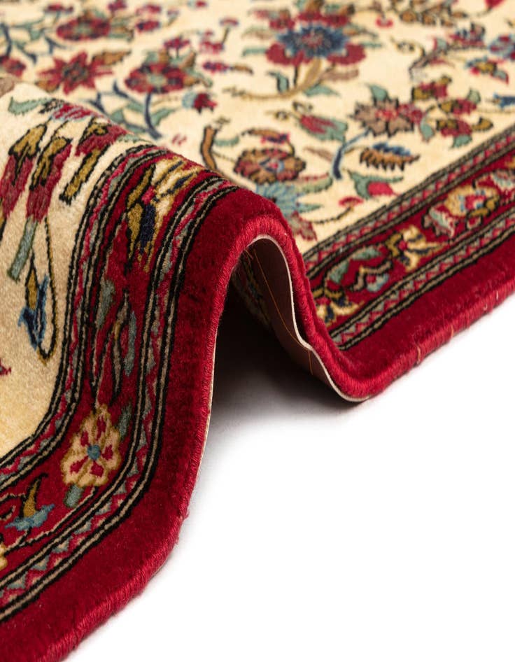 Detail image of  2' 8 x 6' 5  Hand Knotted Qom Persian Runner Rug