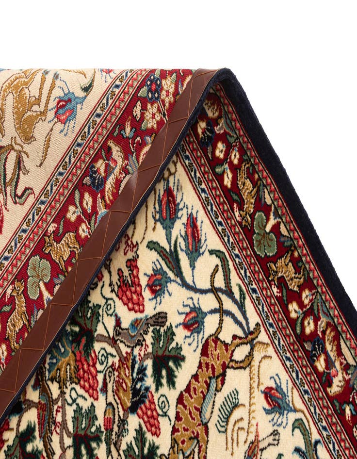 Detail image of  2' 9 x 6' 5  Hand Knotted Qom Persian Runner Rug