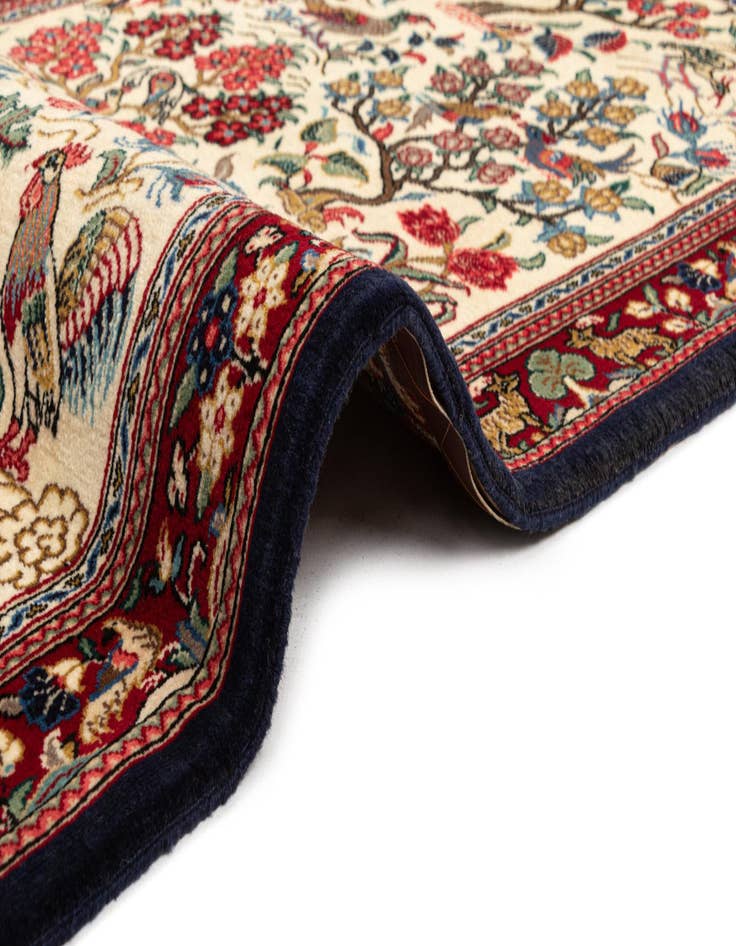 Detail image of  2' 9 x 6' 5  Hand Knotted Qom Persian Runner Rug