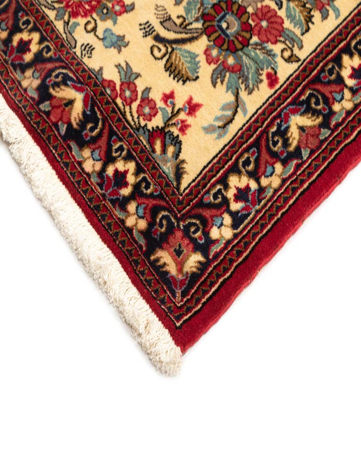 Detail image of  2' 7 x 6' 11  Hand Knotted Qom Persian Runner Rug