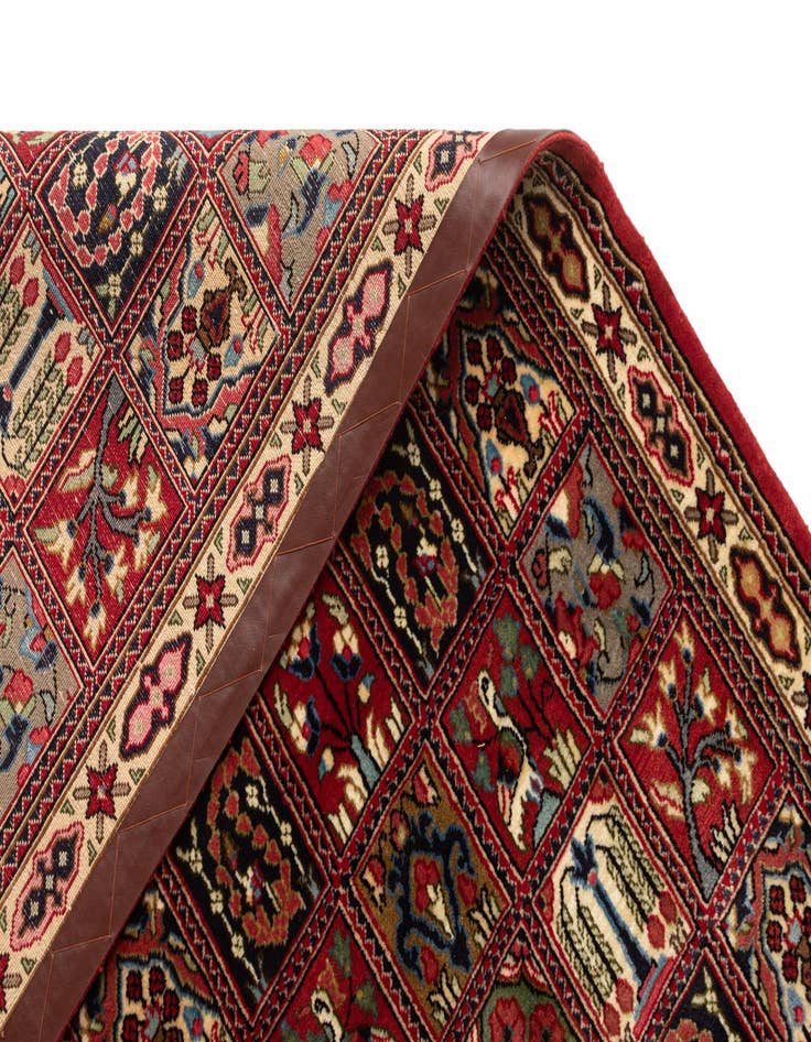 Detail image of  2' 6 x 6' 10  Hand Knotted Qom Persian Runner Rug