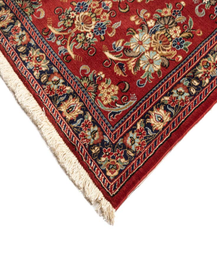 Detail image of  2' 7 x 13' 11  Hand Knotted Qom Persian Runner Rug