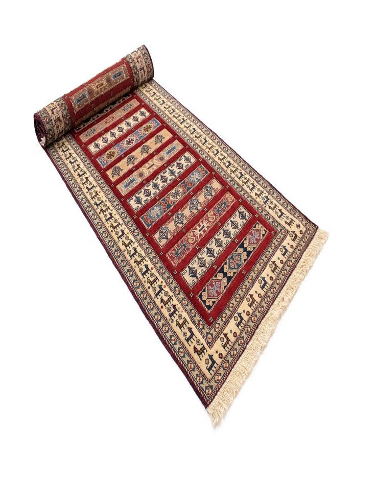 Detail image of  2' 9 x 9' 6 Sumak Kilim Runner Rug