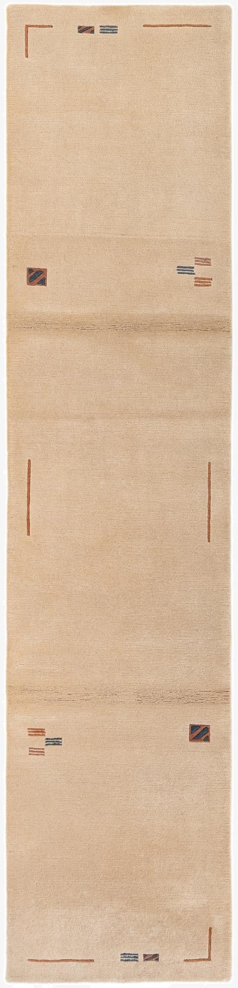  2' 7 x 11' 6  Hand Knotted Tibet Wool Runner Rug