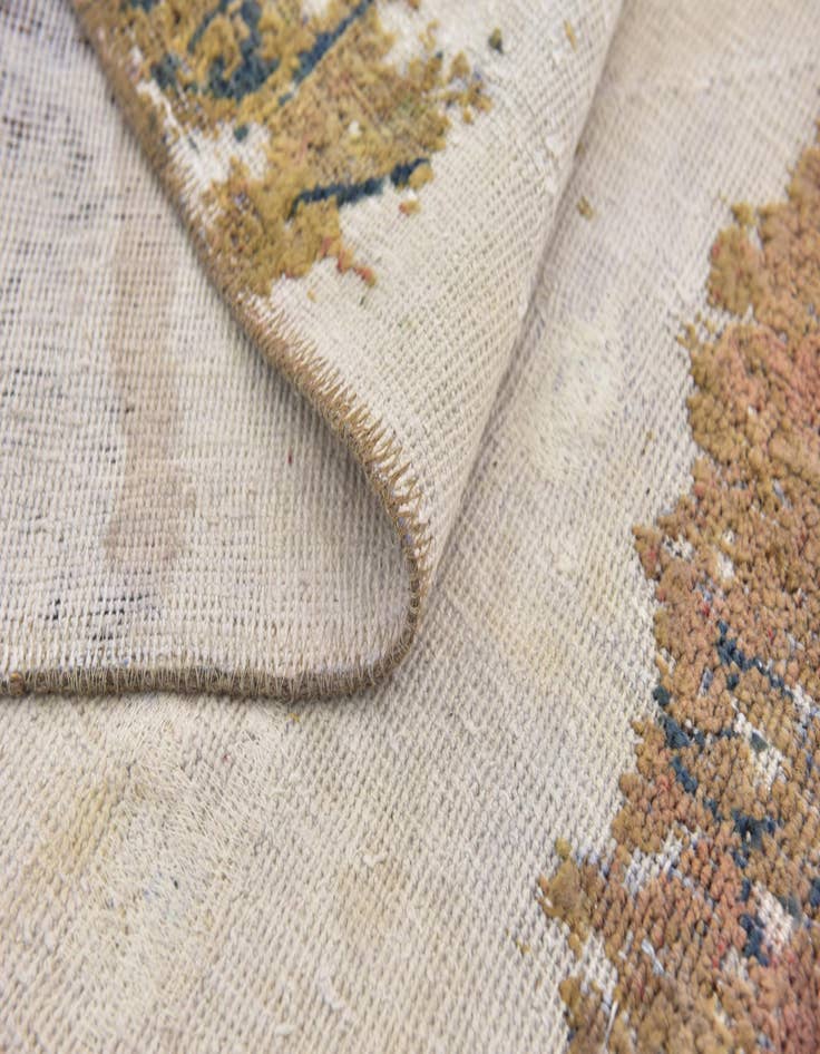 Detail image of  3' 9 x 9'  Hand Knotted Ultra Vintage Persian Wool Runner Rug