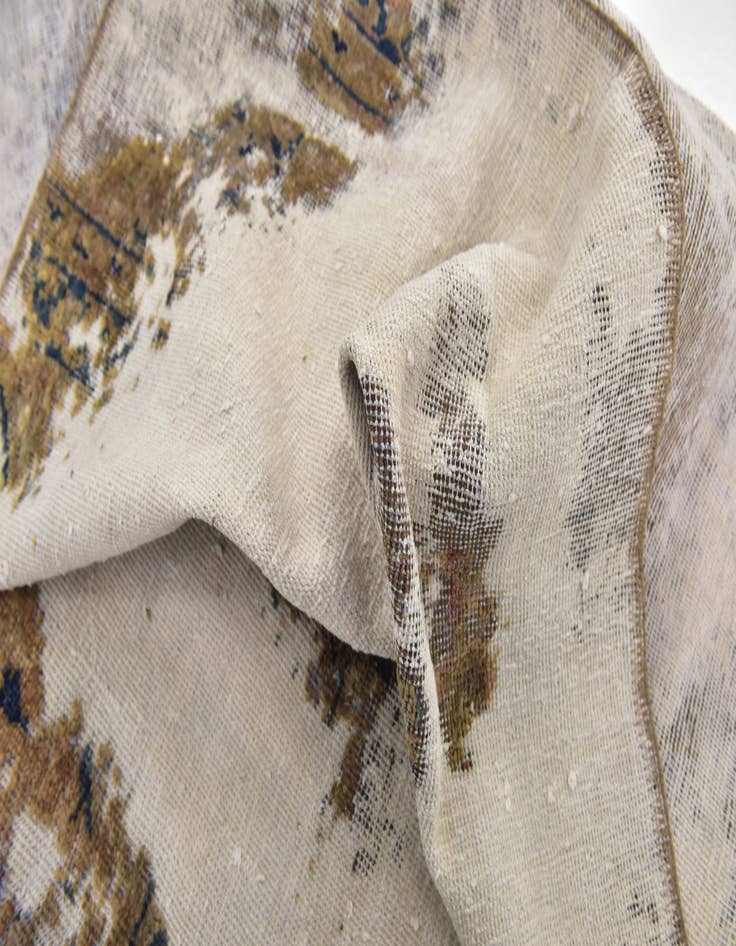 Detail image of  3' 9 x 9'  Hand Knotted Ultra Vintage Persian Wool Runner Rug