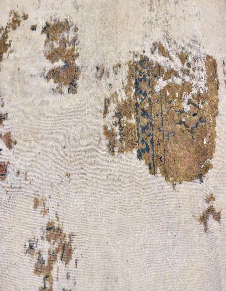 Detail image of  3' 9 x 9'  Hand Knotted Ultra Vintage Persian Wool Runner Rug