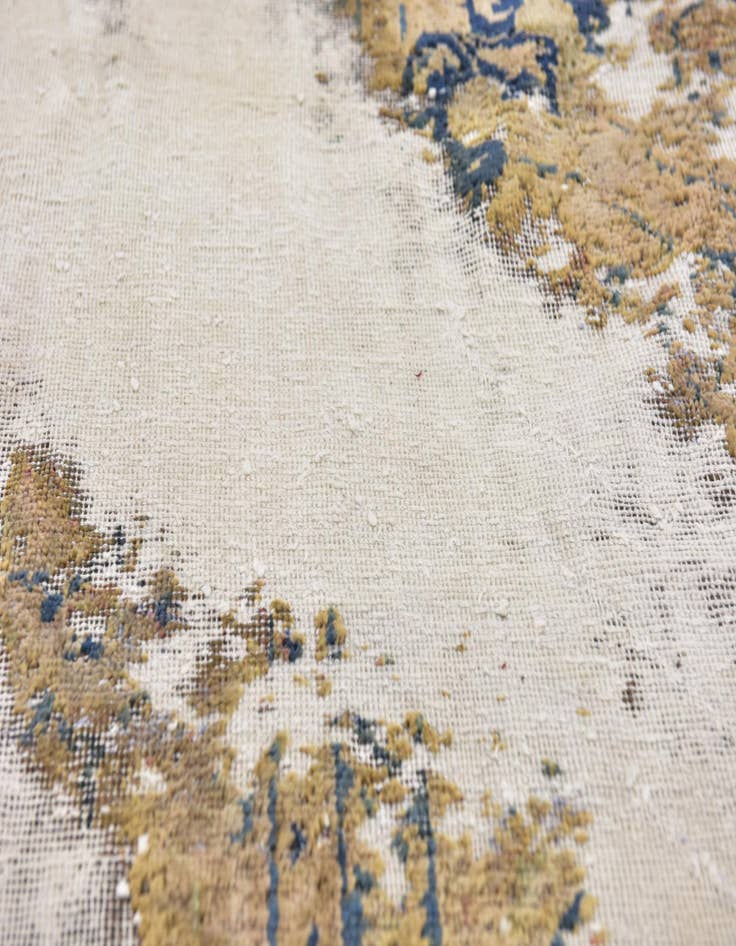 Detail image of  3' 9 x 9'  Hand Knotted Ultra Vintage Persian Wool Runner Rug