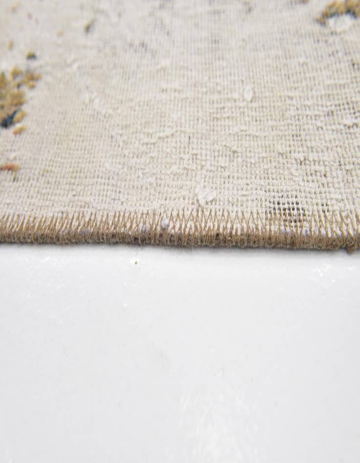 Detail image of  3' 9 x 9'  Hand Knotted Ultra Vintage Persian Wool Runner Rug