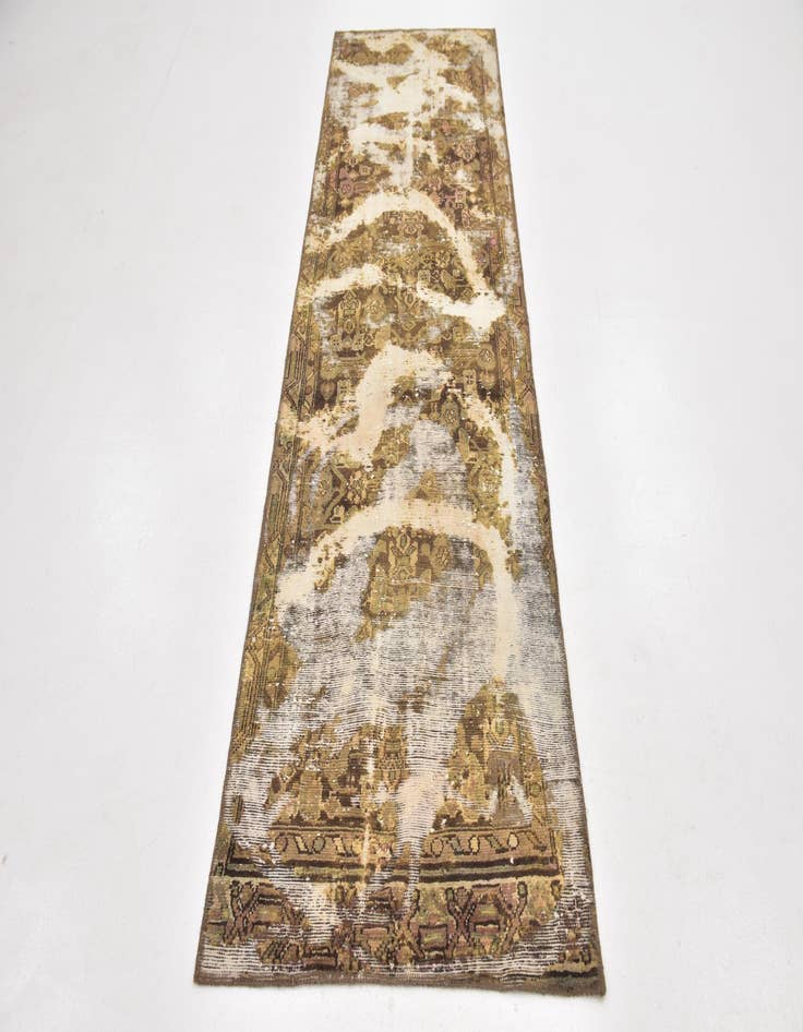 Detail image of  2' 10 x 9' 4  Hand Knotted Ultra Vintage Persian Wool Runner Rug