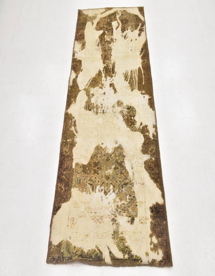 Detail image of  3' x 6'  Hand Knotted Ultra Vintage Persian Wool Runner Rug