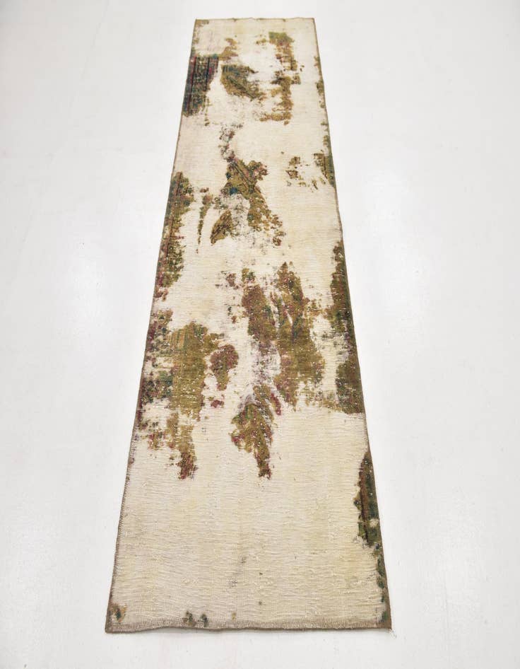 Detail image of  3' 2 x 8' 6  Hand Knotted Ultra Vintage Persian Wool Runner Rug