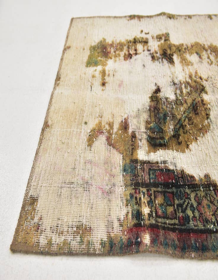 Detail image of  3' 2 x 8' 6  Hand Knotted Ultra Vintage Persian Wool Runner Rug