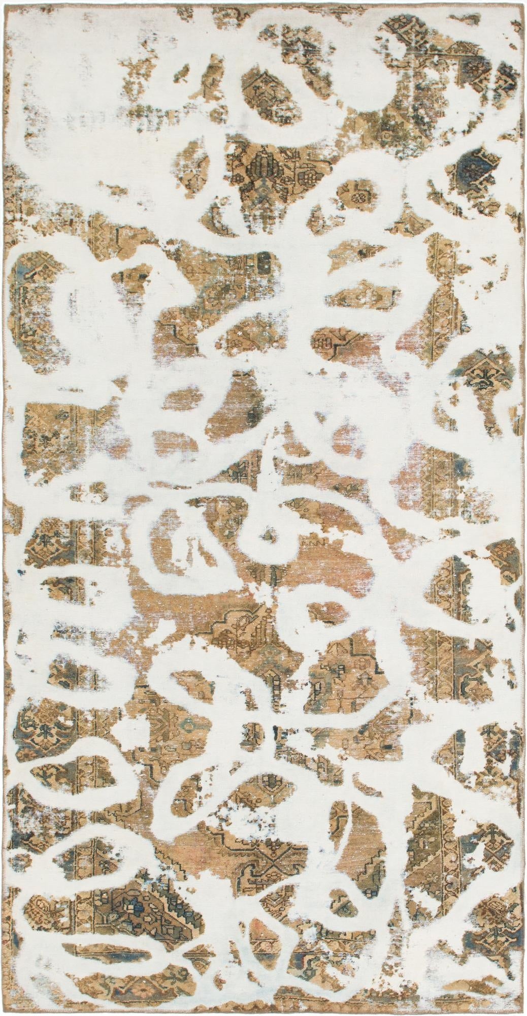  5' 5 x 11'  Hand Knotted Ultra Vintage Persian Wool Runner Rug