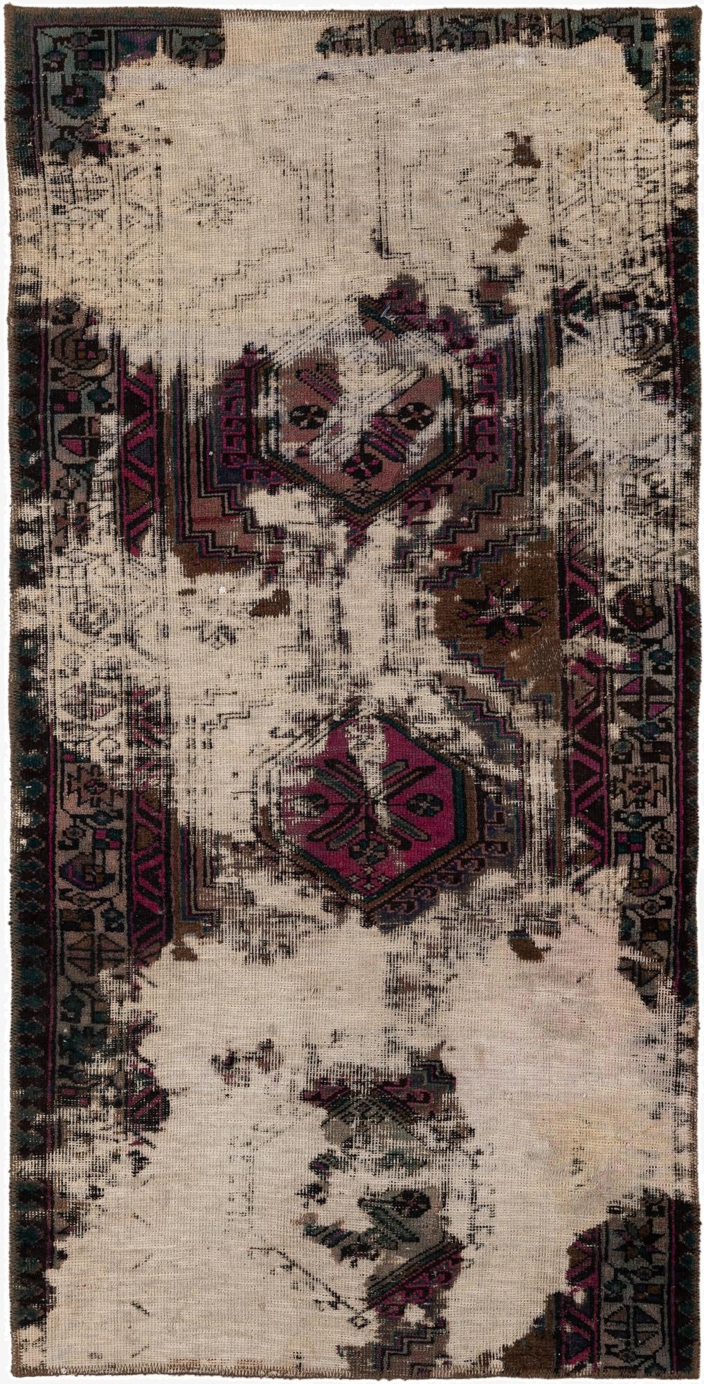  3' x 6'  Hand Knotted Ultra Vintage Persian Wool Runner Rug